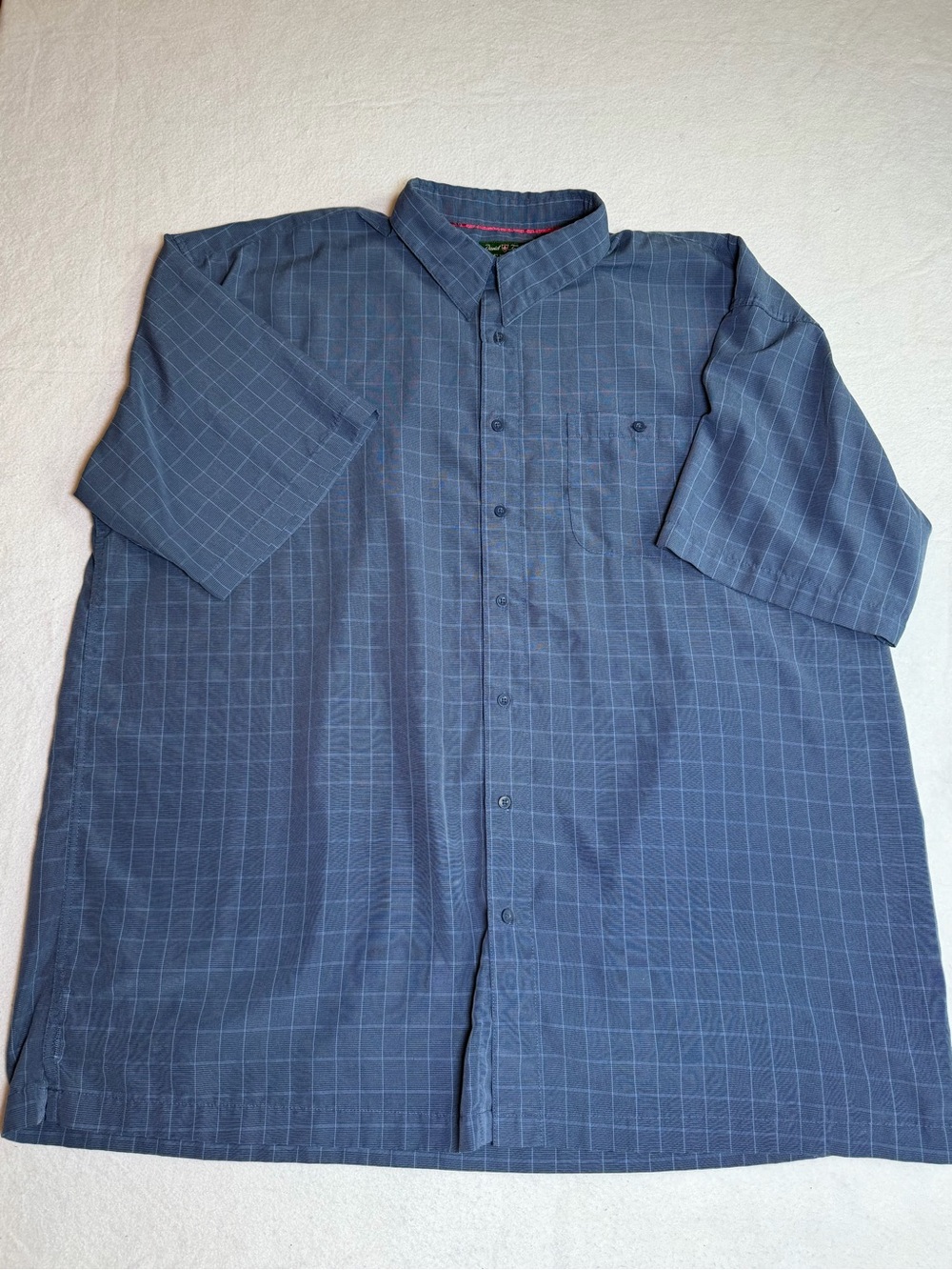 David Taylor Green Label on Blue-Striped Shirt 3XLT